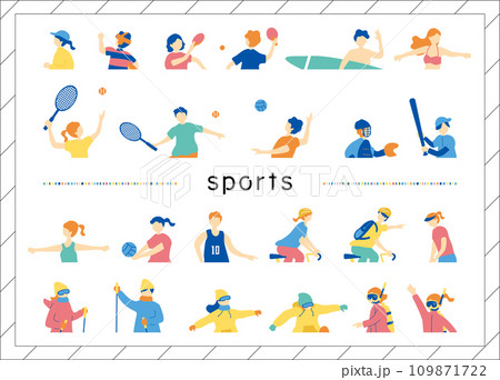 スポーツシーン人物素材集 109871722