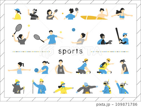 スポーツシーン人物素材集 スポーツシーン人物素材集 109871786