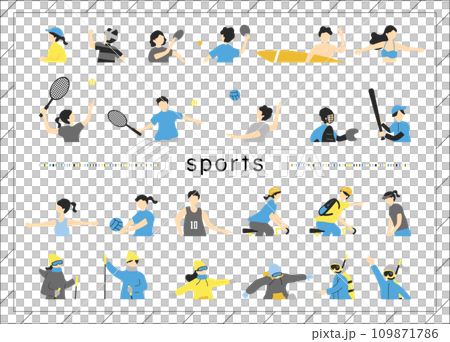 スポーツシーン人物素材集 スポーツシーン人物素材集 109871786
