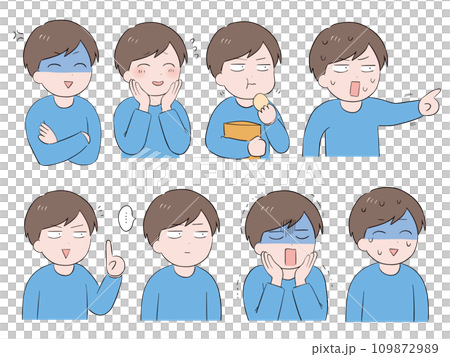 男性各種表情組（面向右）② 109872989