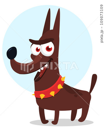 Cute cartoon funny dog. Vector illustration Cute cartoon funny dog. Vector illustration 109873109