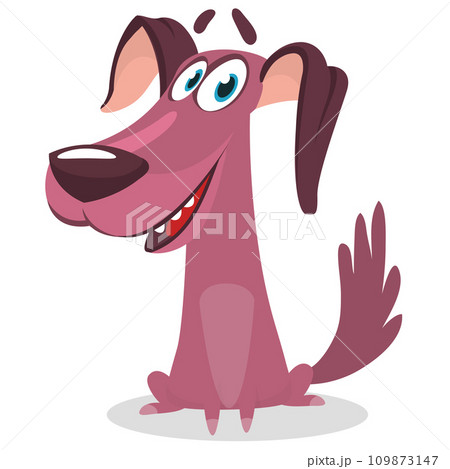 Cute cartoon funny dog. Vector illustration Cute cartoon funny dog. Vector illustration 109873147