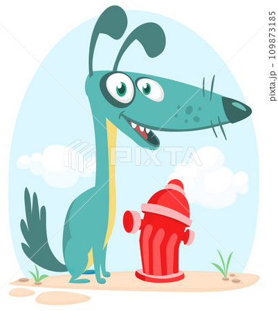 Cute cartoon funny dog. Vector illustration Cute cartoon funny dog. Vector illustration 109873185