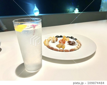 お洒落なバーで乾杯 109874484