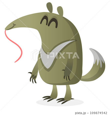 Cartoon anteater animal illustration. Vector design Cartoon anteater animal illustration. Vector design 109874542