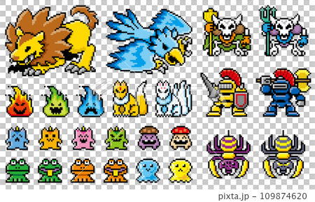 RPG風ドット絵モンスターセット 109874620