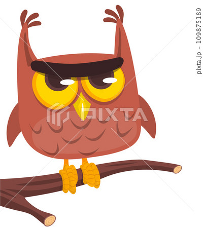 Cartoon owl illustration Cartoon owl illustration 109875189