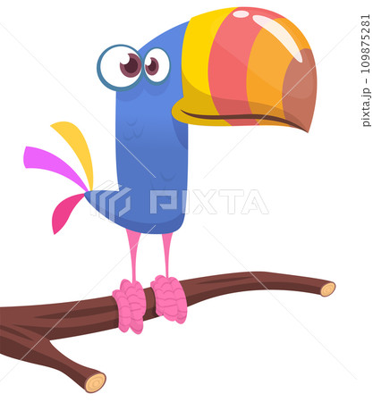 Toucan cartoon. Vector toucan bird. Exotic colorful bird illustration Toucan cartoon. Vector toucan bird. Exotic colorful bird illustration 109875281