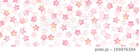 桜　和柄　水彩　背景	 109876384