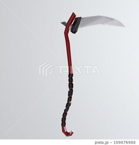 Scythe isolated on white background 109876988