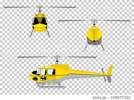 ヘリコプターの前後と側面 ヘリコプターの前後と側面 109877202