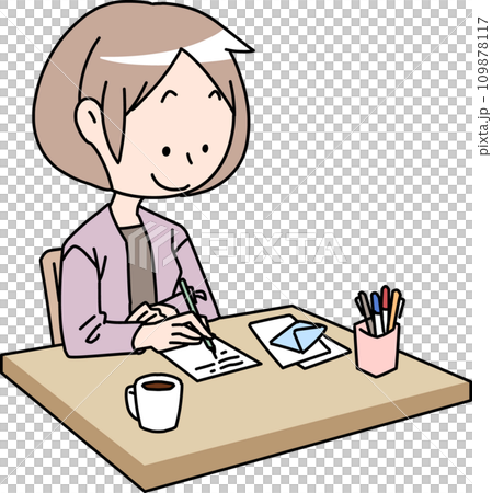 woman writing a letter 109878117