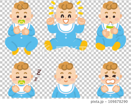 嬰兒面部表情插圖集 109878290