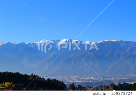 12月の鹿嶺高原からの眺望　　　　　信州の山々 109878724