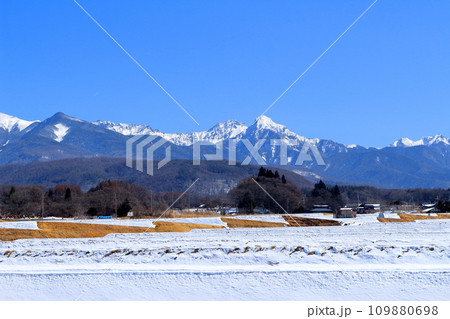 2月の茅野からの八ヶ岳眺望　　　信州の山々 109880698