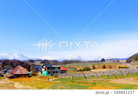 4月の北信五岳　　　信州の山々　　　冠雪の北信五岳 109881257