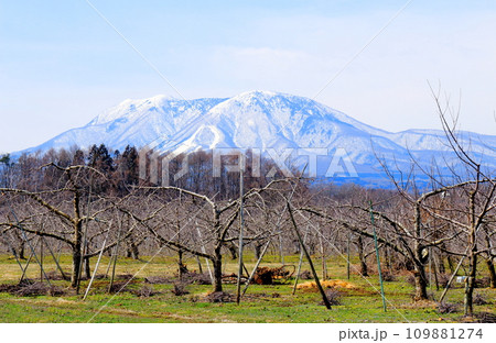 4月の北信五岳　　　信州の山々　　　冠雪の北信五岳 109881274