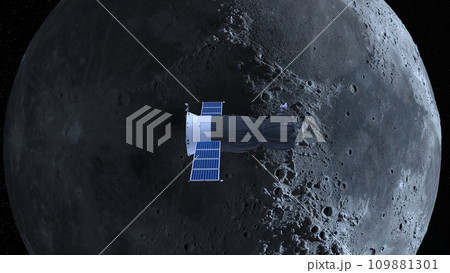人工衛星と月 109881301