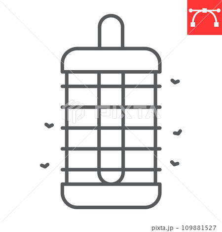 Insect trap line icon, pest control and kill mosquito, electric insect trap icon vector icon, vector graphics, editable stroke outline sign, eps 10. Insect trap line icon, pest control and kill mosquito, electric insect trap icon vector icon, vector graphics, editable stroke outline sign, eps 10. 109881527