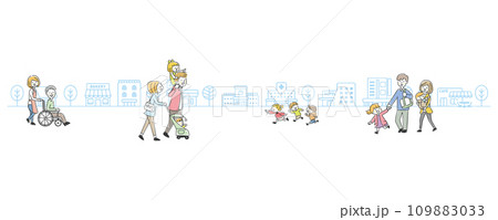 町並みと地域の人々 109883033