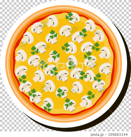 Illustration on theme big hot tasty pizza to pizzeria menu 109883144
