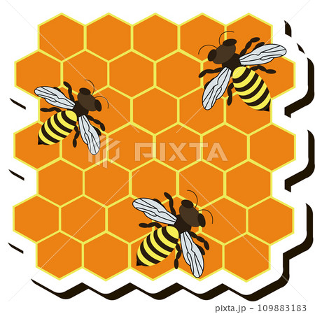 Honeycomb With Flowing Honey Stock Illustration - Download Image
