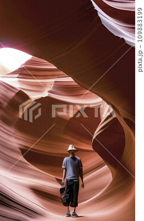 Antelope canyon. vector illustration. 109883199