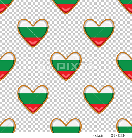 Pattern cookie with flag country Bulgaria in tasty biscuit Pattern cookie with flag country Bulgaria in tasty biscuit 109883303