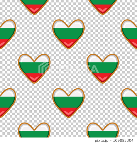 Pattern cookie with flag country Bulgaria in tasty biscuit Pattern cookie with flag country Bulgaria in tasty biscuit 109883304