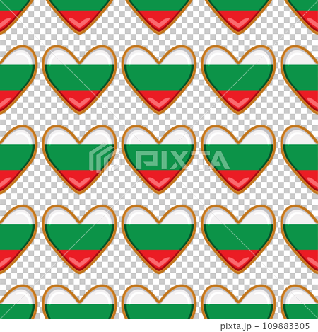 Pattern cookie with flag country Bulgaria in tasty biscuit Pattern cookie with flag country Bulgaria in tasty biscuit 109883305