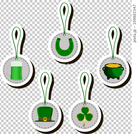 Beautiful illustration on theme of celebrating annual holiday St. Patrick's Day Beautiful illustration on theme of celebrating annual holiday St. Patrick's Day 109883347