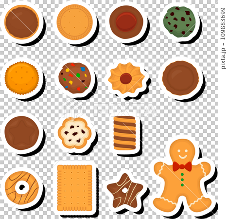Illustration on theme fresh sweet tasty cookie of consisting various ingredients Illustration on theme fresh sweet tasty cookie of consisting various ingredients 109883699