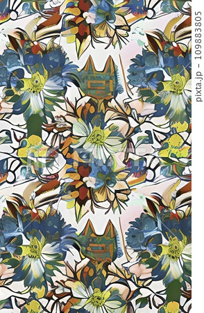 flower pattern for background. vector illustration. 109883805