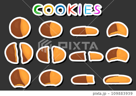 Illustration on theme fresh sweet tasty cookie of consisting various ingredients Illustration on theme fresh sweet tasty cookie of consisting various ingredients 109883939