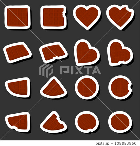 Illustration on theme big kit different types biscuit waffle with cell, dessert cookie Illustration on theme big kit different types biscuit waffle with cell, dessert cookie 109883960