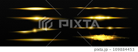 Yellow light lines set 109884453