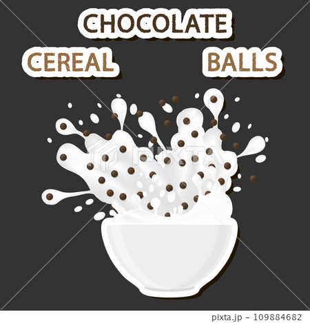 Illustration on theme big set different types dessert sweet milk cereal in bowl 109884682