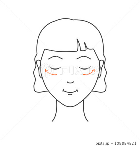 Blepharoplasty plastic surgery for eye wrinkles reduction 109884821