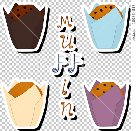 Illustration on theme big set fresh homemade muffin for morning breakfast 109884838