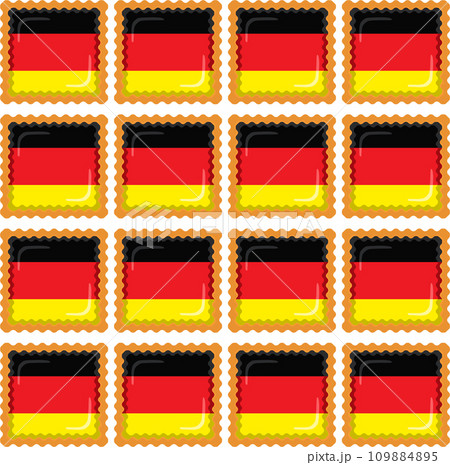 Pattern cookie with flag country Germany in tasty biscuit Pattern cookie with flag country Germany in tasty biscuit 109884895