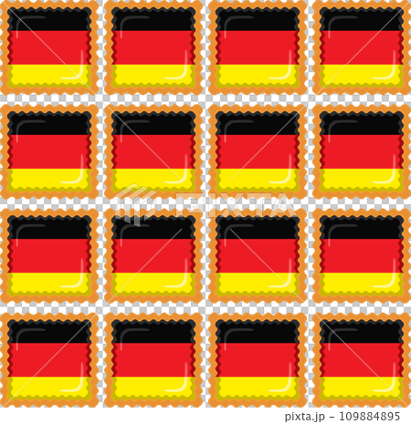 Pattern cookie with flag country Germany in tasty biscuit Pattern cookie with flag country Germany in tasty biscuit 109884895