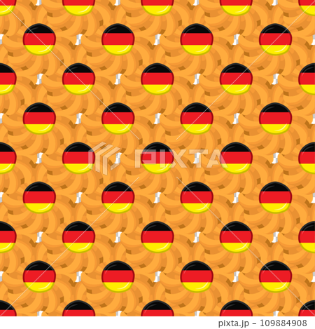 Pattern cookie with flag country Germany in tasty biscuit 109884908