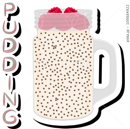 Illustration on theme fresh sweet tasty pudding of consisting various ingredients Illustration on theme fresh sweet tasty pudding of consisting various ingredients 109884922