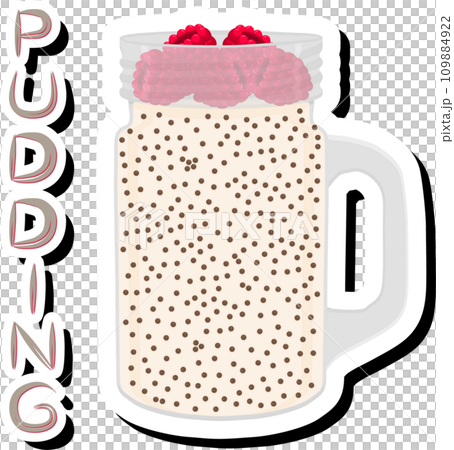 Illustration on theme fresh sweet tasty pudding of consisting various ingredients 109884922