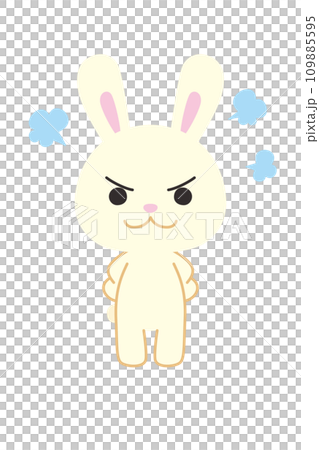 腰に手をあてて怒る可愛いウサギのイラスト 全身 白背景 ベクター クリップアート 腰に手をあてて怒る可愛いウサギのイラスト 全身 白背景 ベクター クリップアート 109885595
