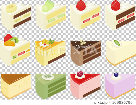 cut cake set 109886796