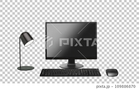 Desktop computer illustration 109886870