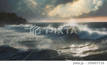荒れた海 109887516