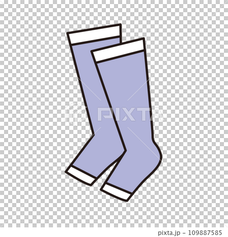 シンプルな着圧ソックス1足のイラスト シンプルな着圧ソックス1足のイラスト 109887585