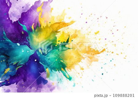 abstract watercolor artwork celebration, ai generated 109888201